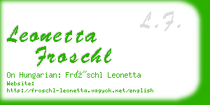 leonetta froschl business card